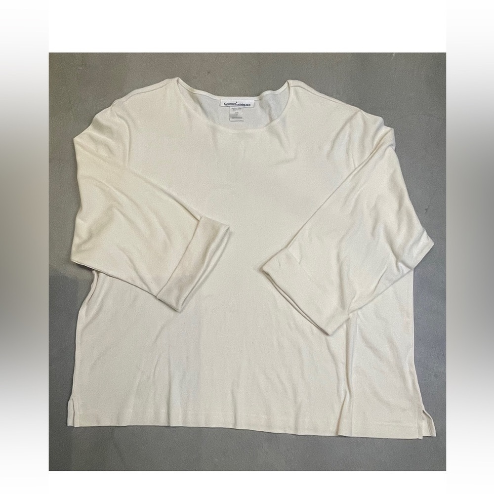Serengeti Cream Top with 3/4 Length Sleeves